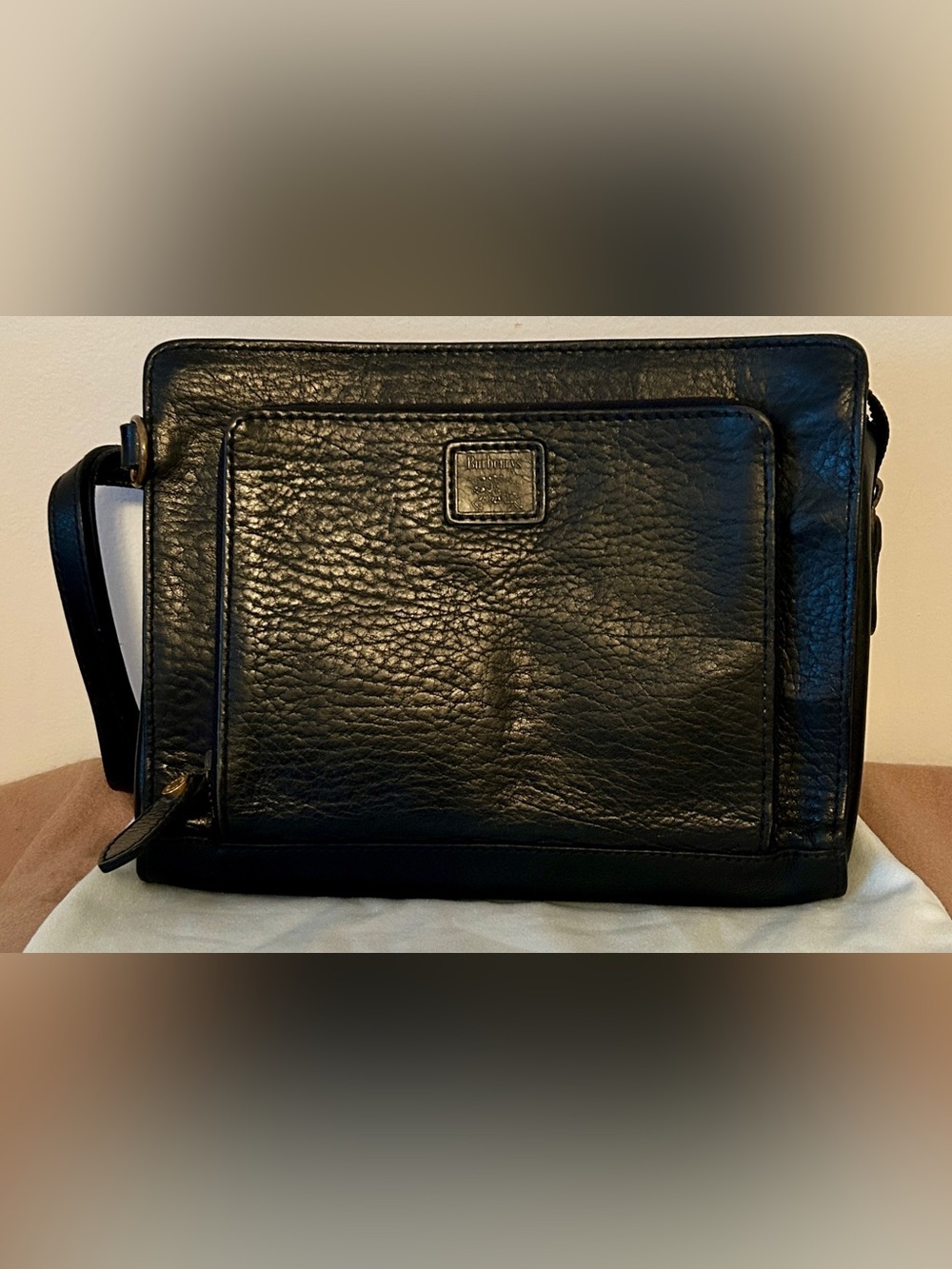 Burberrys pebbled leather crossbody / clutch bag from the pre-1999 era